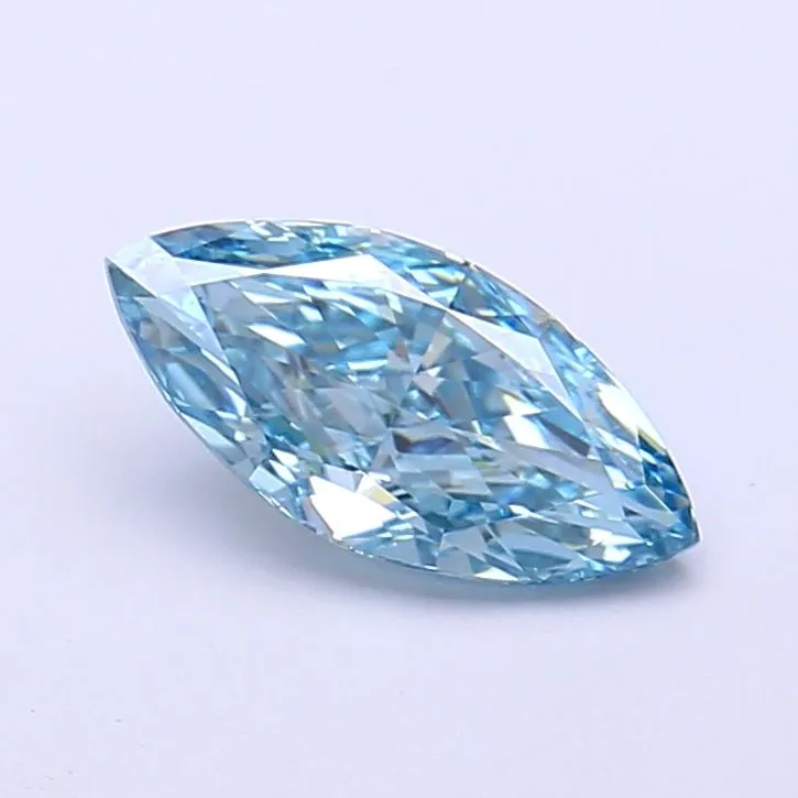 1.09ct MARQUISE Fancy Vivid Blue VS1 Coloured Lab diamond