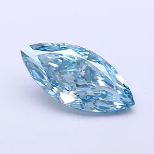 1.09ct MARQUISE Fancy Vivid Blue VS1 Coloured Lab diamond
