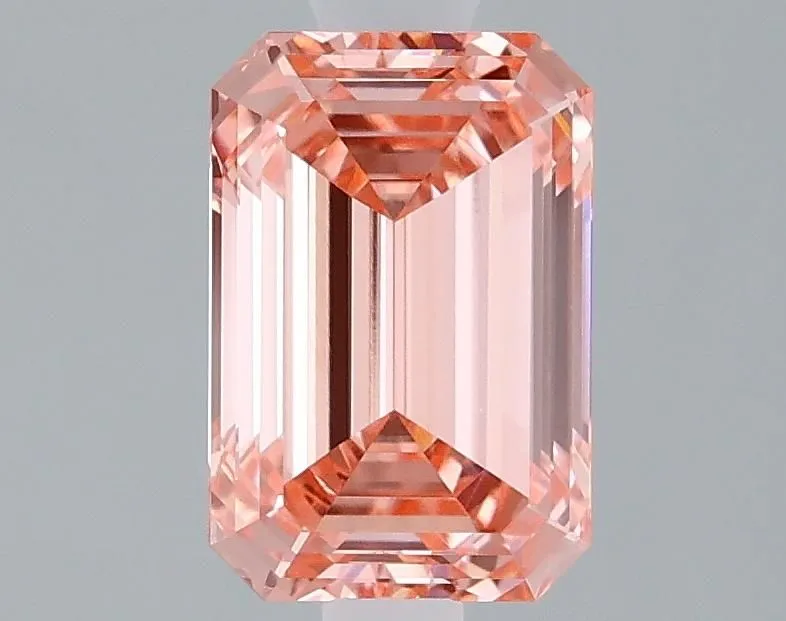 1.08ct EMERALD Fancy Vivid Pink VVS2 Coloured Lab diamond