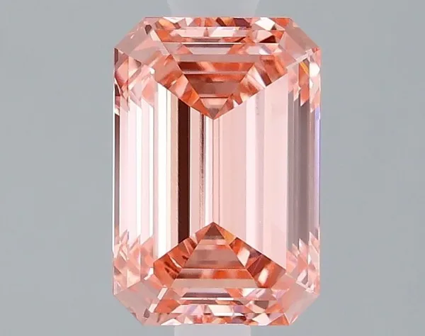 1.08ct EMERALD Fancy Vivid Pink VVS2 Coloured Lab diamond