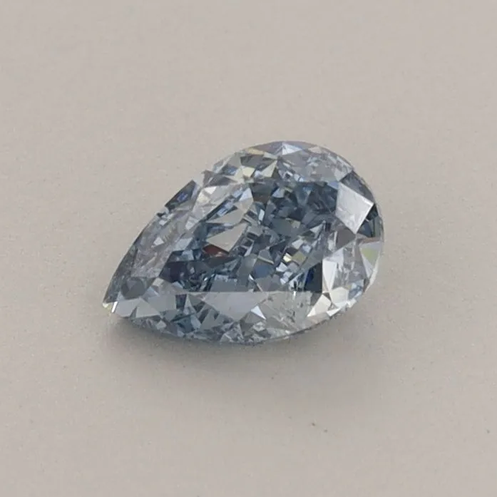 0.43ct PEAR Fancy Vivid Blue VS1 Coloured Lab diamond