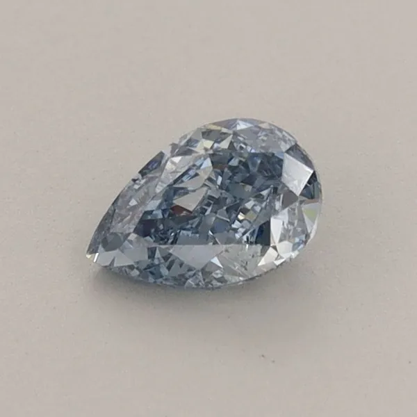 0.43ct PEAR Fancy Vivid Blue VS1 Coloured Lab diamond