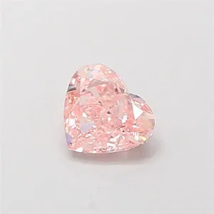 1.01ct HEART Fancy Intense Pink VVS2 Coloured Lab diamond