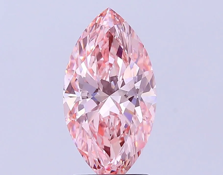 2.50ct MARQUISE Fancy Vivid Pink VS1 Coloured Lab diamond