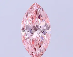 2.5ct MARQUISE Fancy Vivid Pink VS1 Coloured Lab diamond