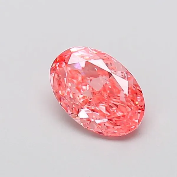1.02ct OVAL Fancy Vivid Pink VS2 Coloured Lab diamond