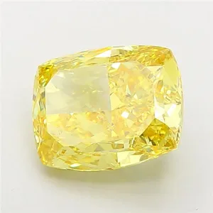1.34ct RADIANT Fancy Vivid Yellow VS1 Coloured Lab diamond
