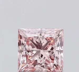 1.07ct PRINCESS Fancy Intense Pink VS2 Coloured Lab diamond