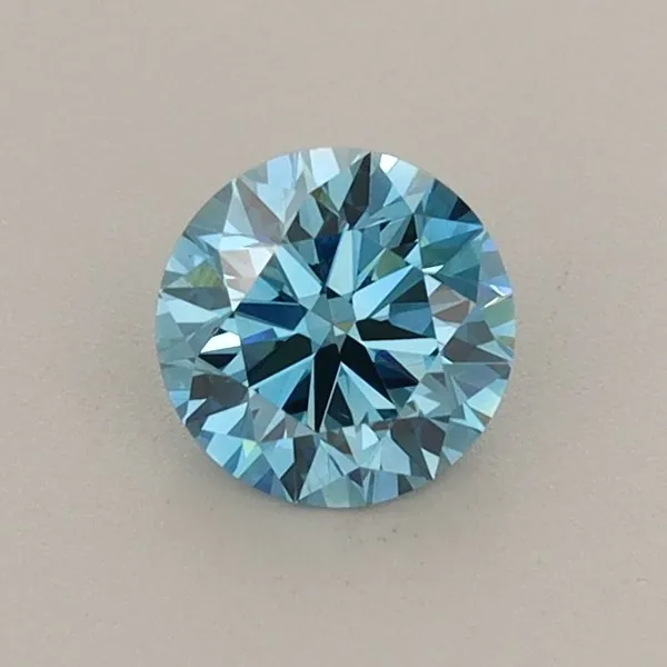 0.55ct ROUND Fancy Vivid Blue VS1 Coloured Lab diamond