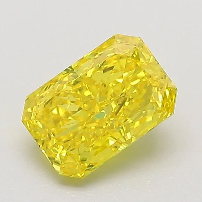 1.08ct RADIANT Fancy Vivid Yellow VS2 Coloured Lab diamond