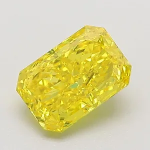 1.08ct RADIANT Fancy Vivid Yellow VS2 Coloured Lab diamond
