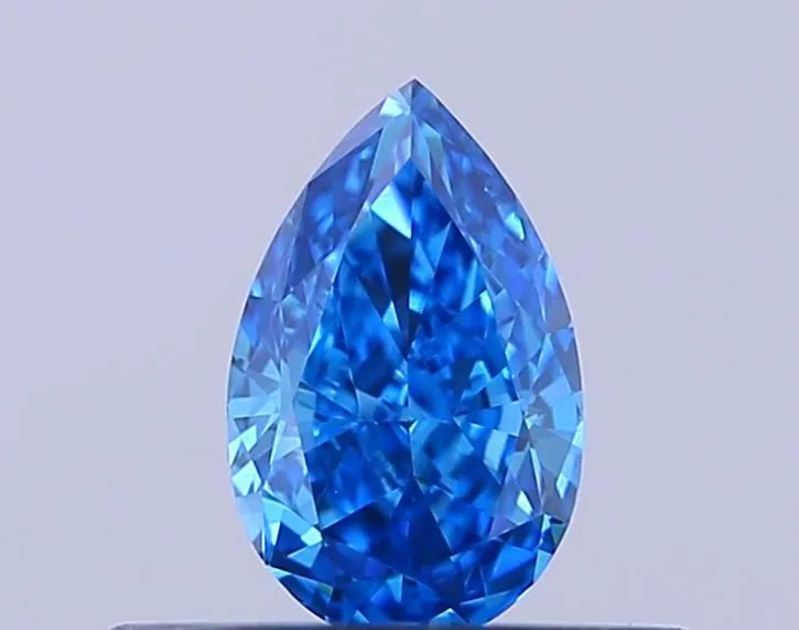 0.34ct PEAR Fancy Vivid Blue VVS2 Coloured Lab diamond