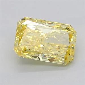 1.02ct RADIANT Fancy Intense Yellow VS1 Coloured Lab diamond