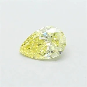 0.64ct PEAR Fancy Yellow VS2 Coloured Lab diamond