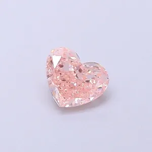 0.4ct HEART Fancy Intense Pink VVS2 Coloured Lab diamond