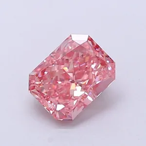 1.12ct RADIANT Fancy Vivid Pink VS1 Coloured Lab diamond