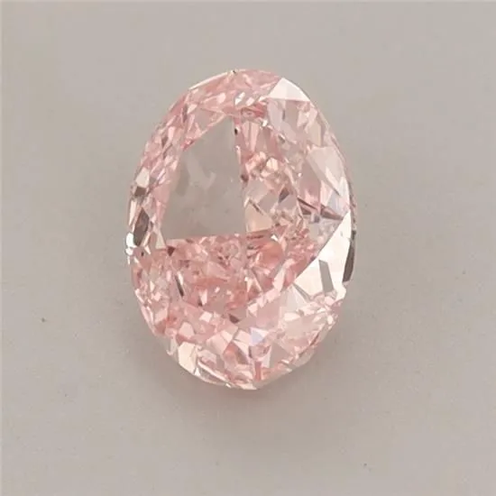 0.69ct OVAL Fancy Vivid Pink VS2 Coloured Lab diamond