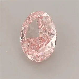 0.69ct OVAL Fancy Vivid Pink VS2 Coloured Lab diamond