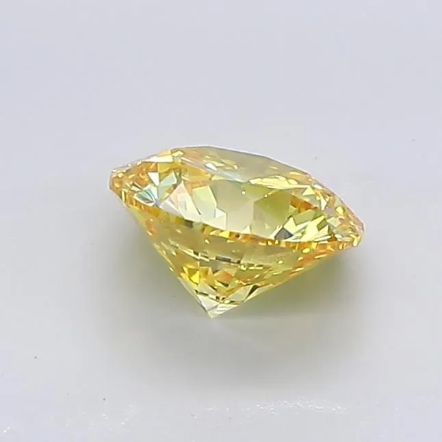 0.95ct ROUND Fancy Vivid Yellow VVS1 Coloured Lab diamond