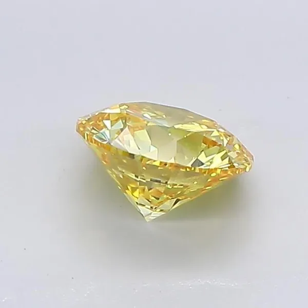 0.95ct ROUND Fancy Vivid Yellow VVS1 Coloured Lab diamond