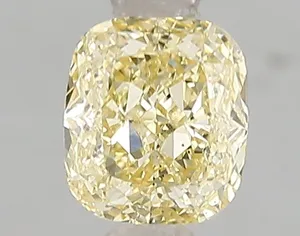 1ct CUSHION Fancy Yellow SI1 Coloured Lab diamond