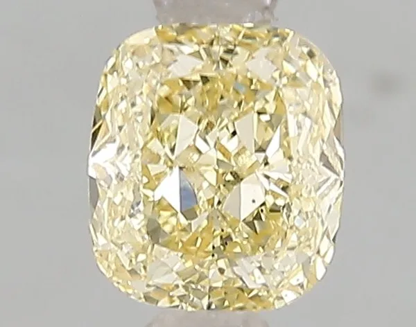 1ct CUSHION Fancy Yellow SI1 Coloured Lab diamond
