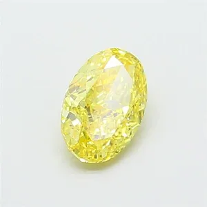 1.02ct OVAL Fancy Vivid Yellow VS1 Coloured Lab diamond