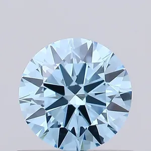 0.48ct ROUND Fancy Vivid Blue VVS2 Coloured Lab diamond