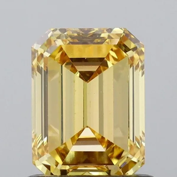 1.07ct EMERALD Fancy Intense Yellow VS1 Coloured Lab diamond