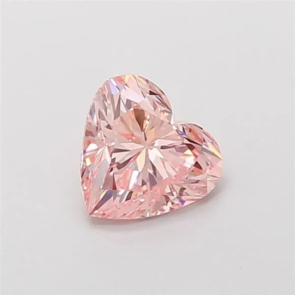 1.06ct HEART Fancy Intense Pink VS1 Coloured Lab diamond