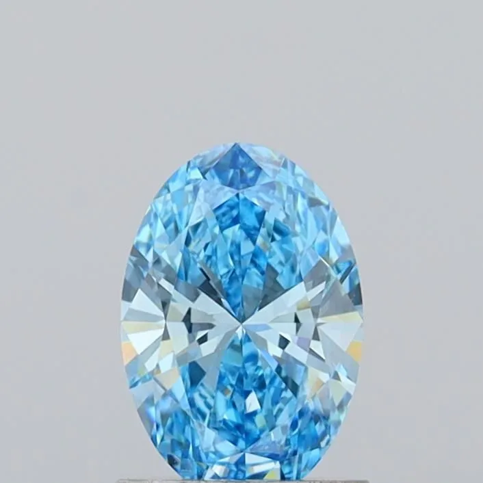 1.01ct OVAL Fancy Vivid Blue VVS2 Coloured Lab diamond