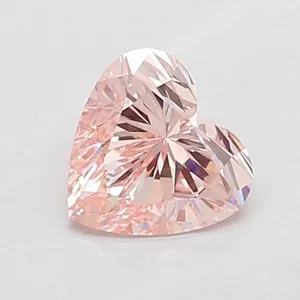 0.55ct HEART Fancy Intense Pink VS1 Coloured Lab diamond