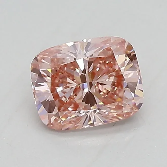 0.77ct CUSHION Fancy Vivid Pink VS1 Coloured Lab diamond