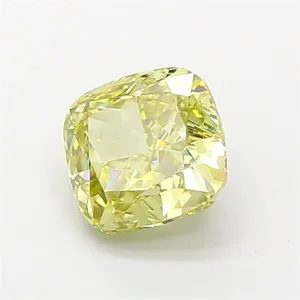 1.12ct CUSHION Fancy Yellow VS1 Coloured Lab diamond