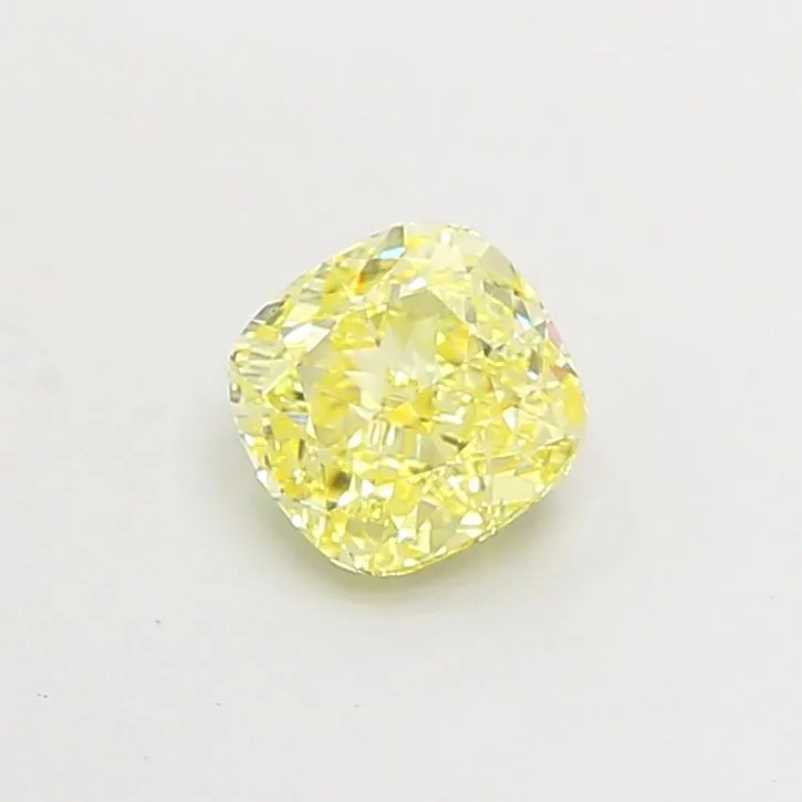 1.02ct CUSHION Fancy Yellow VS1 Coloured Lab diamond