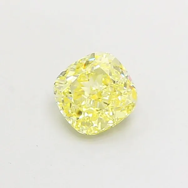 1.02ct CUSHION Fancy Yellow VS1 Coloured Lab diamond