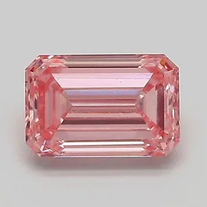 1.15ct EMERALD Fancy Vivid Pink VS1 Coloured Lab diamond