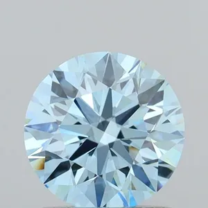 1.05ct ROUND Fancy Vivid Blue VVS2 Coloured Lab diamond