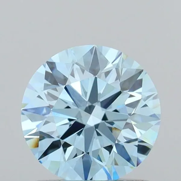 1.05ct ROUND Fancy Vivid Blue VVS2 Coloured Lab diamond