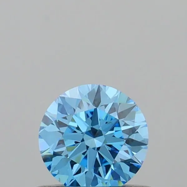 0.47ct ROUND Fancy Vivid Blue VVS2 Coloured Lab diamond