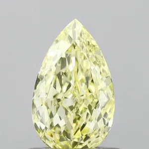 0.57ct PEAR Fancy Yellow VS1 Coloured Lab diamond