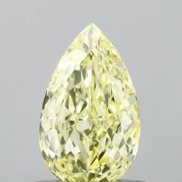 0.57ct PEAR Fancy Yellow VS1 Coloured Lab diamond