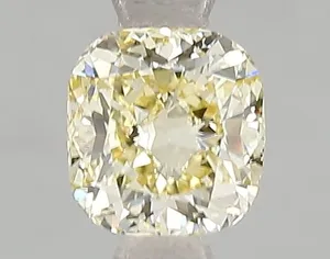 1.02ct CUSHION Fancy Light Yellow VS2 Coloured Lab diamond