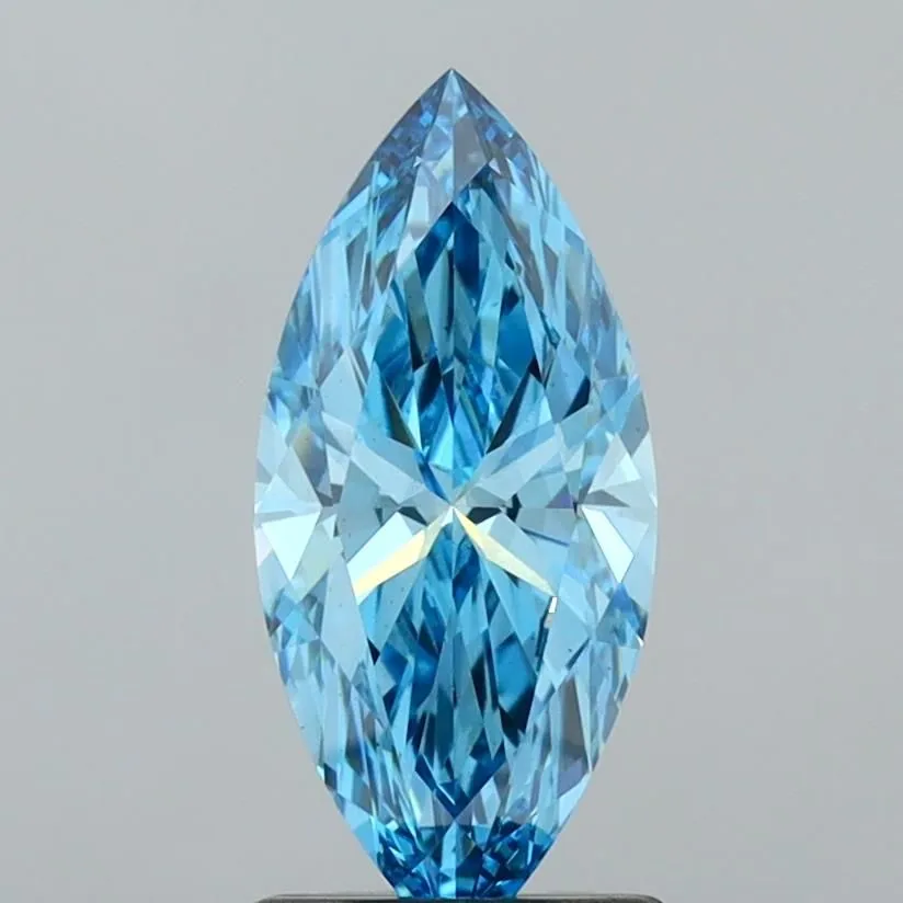 1.16ct MARQUISE Fancy Vivid Blue VS1 Coloured Lab diamond