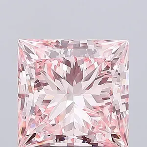 7.09ct PRINCESS Fancy Vivid Pink VS2 Coloured Lab diamond