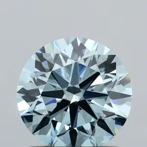 1.02ct ROUND Fancy Vivid Blue VS2 Coloured Lab diamond