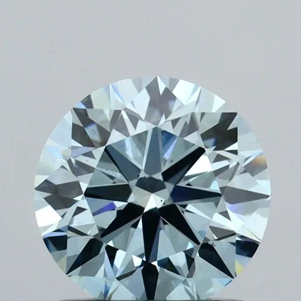 1.02ct ROUND Fancy Vivid Blue VS2 Coloured Lab diamond