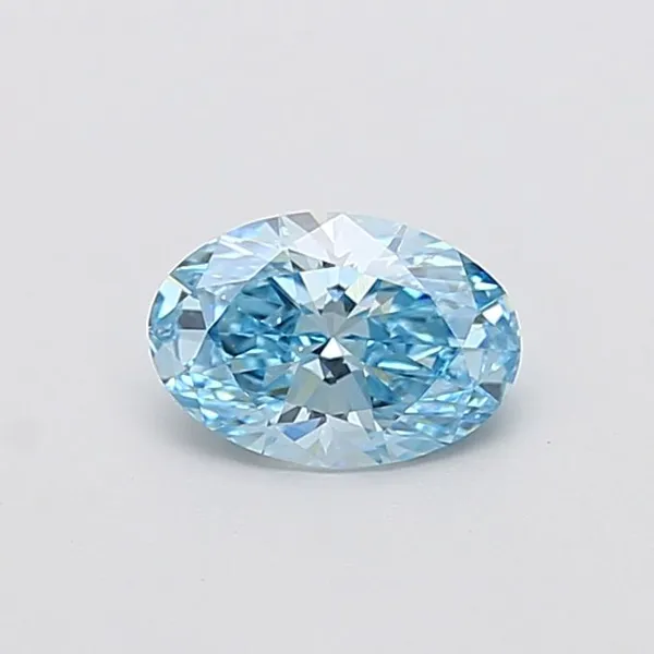 1.01ct OVAL Fancy Vivid Blue VVS2 Coloured Lab diamond