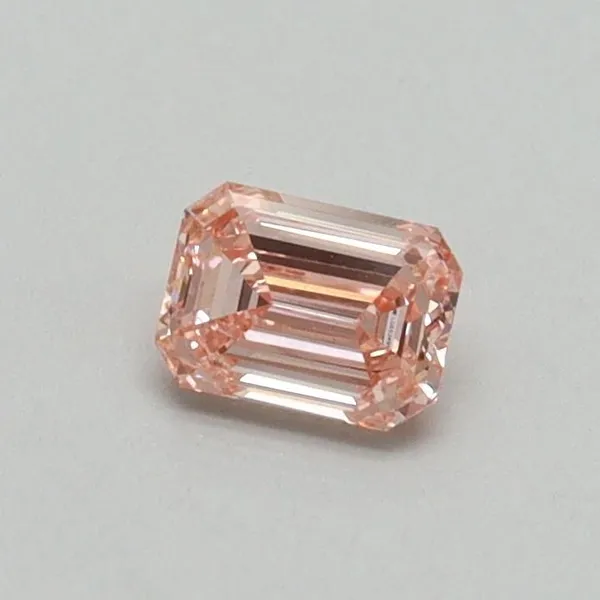 0.31ct EMERALD Fancy Intense Pink VS2 Coloured Lab diamond