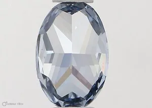 0.4ct OVAL Fancy Vivid Blue VS1 Coloured Lab diamond